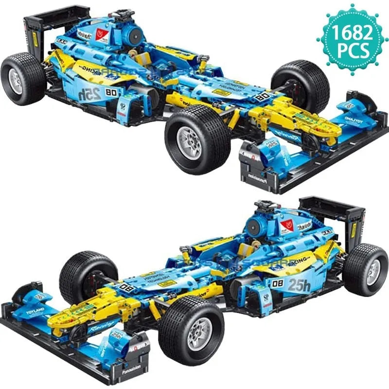 Building Blocks MOC Tech F1 Formula One Racing Car Bricks Toy T5008 - 4