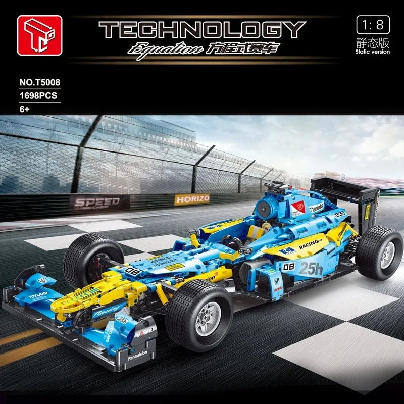 Building Blocks MOC Tech F1 Formula One Racing Car Bricks Toy T5008 Construction Set Toys - 2
