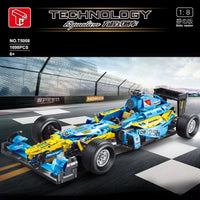 Thumbnail for Building Blocks MOC Tech F1 Formula One Racing Car Bricks Toy T5008 Construction Set Toys - 2