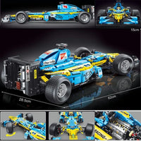 Thumbnail for Building Blocks MOC Tech F1 Formula One Racing Car Bricks Toy T5008 Construction Set Toys - 3