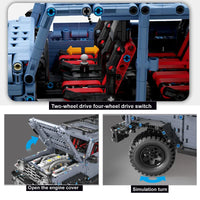 Thumbnail for Building Blocks MOC Tech Off - Road SUV AWD Tank 300 Car Bricks Toys T5015A - 4