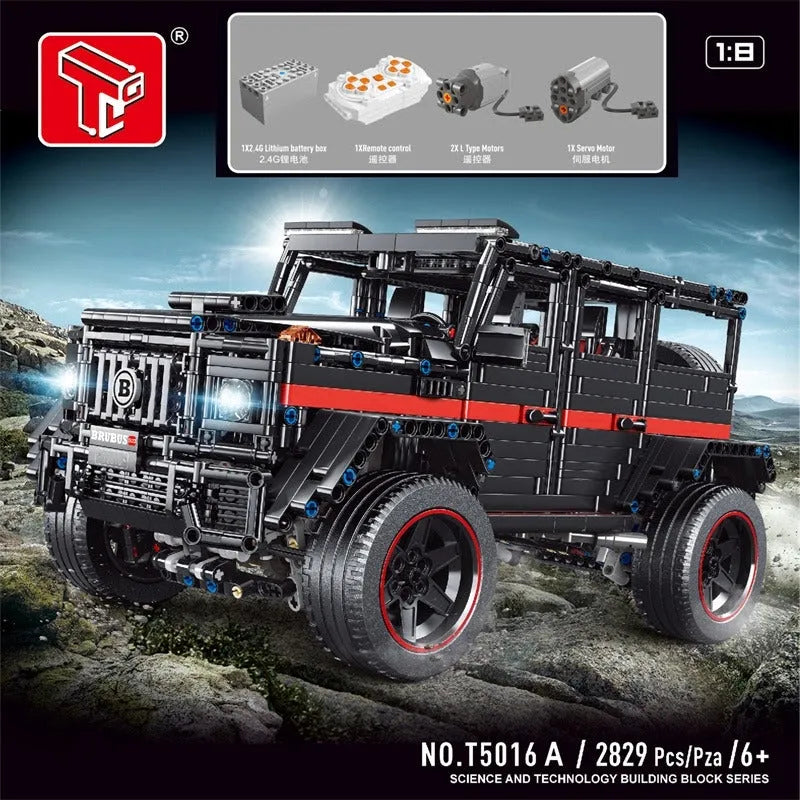 Building Blocks MOC Tech RC Off - Road SUV King Kong Barbie Bricks Toy T5016A - 6