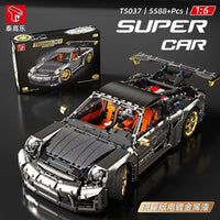 Thumbnail for Building Blocks MOC Technical Super Classic Sports Car Bricks Toys T5037B - 3