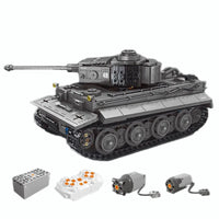 Thumbnail for Building Blocks MOC WW2 Military RC APP Heavy Tiger Tank Bricks Toys T4016 Construction Set Toys - 1
