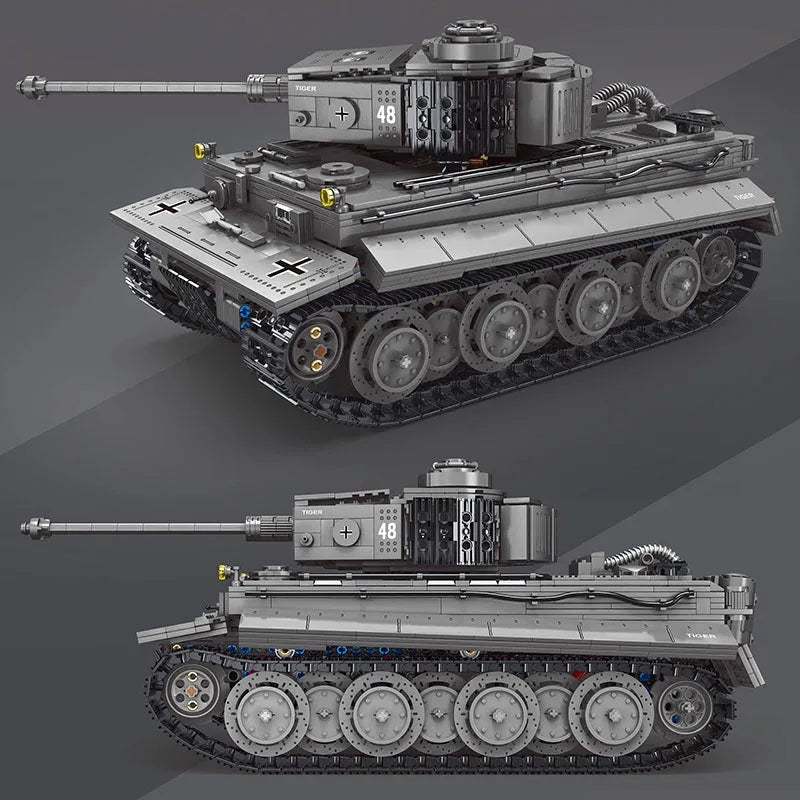 Building Blocks MOC WW2 Military RC APP Heavy Tiger Tank Bricks Toys T4016 Construction Set Toys - 5