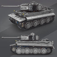 Thumbnail for Building Blocks MOC WW2 Military RC APP Heavy Tiger Tank Bricks Toys T4016 Construction Set Toys - 5