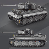 Thumbnail for Building Blocks MOC WW2 Military RC APP Heavy Tiger Tank Bricks Toys T4016 - 5