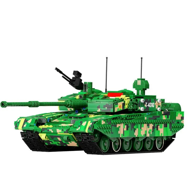 Building Blocks MOC WW2 Motorized RC ZTZ 99A Battle Tank Bricks Toys - 4