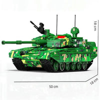 Thumbnail for Building Blocks MOC WW2 Motorized RC ZTZ 99A Battle Tank Bricks Toys - 7
