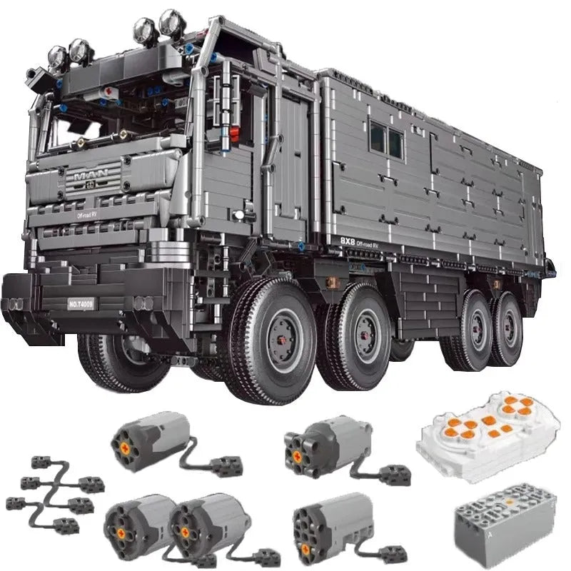 Moc Rc Luxury Heavy RV Truck Bricks Toy T4009