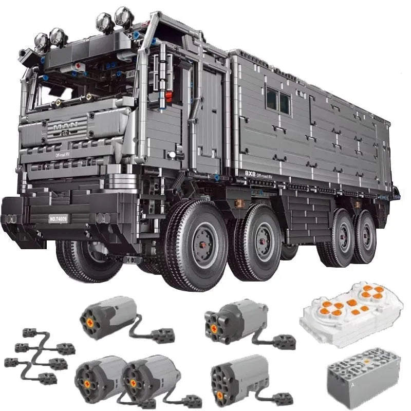 Building Blocks Motorized MOC RC Luxury Off - Road Heavy RV Truck Bricks Toy T4009 - 1