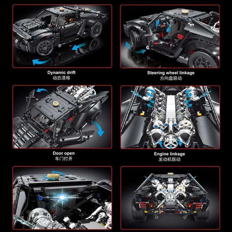 Building Blocks RC Super Batmobile Batman Racing Car Bricks Toys T5029 - 4