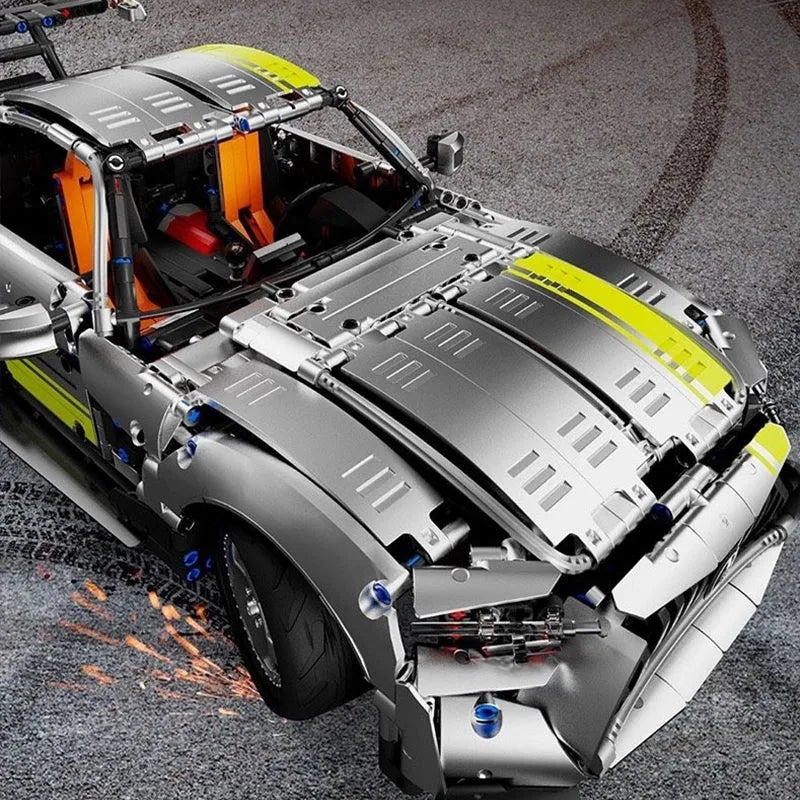 Building Blocks Tech Classic MOC AMG GT Super Racing Car Bricks Toy T5035 - 11