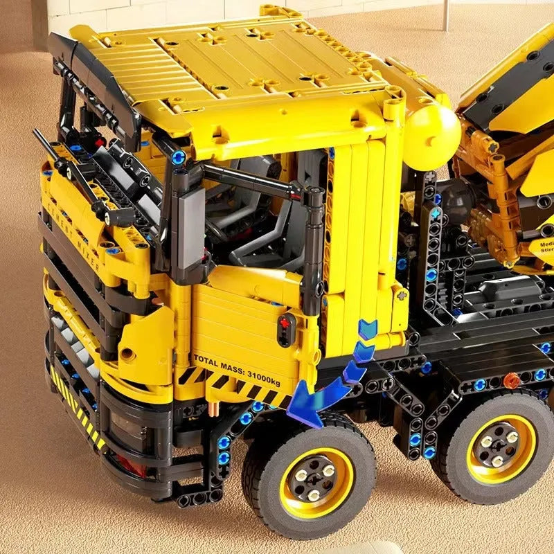 Building Blocks Tech MOC APP Mechanical RC Mixer Truck Bricks Toys T4005 - 9