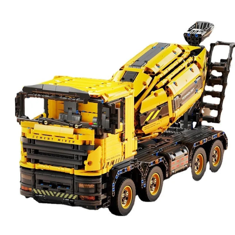 Building Blocks Tech MOC APP Mechanical RC Mixer Truck Bricks Toys T4005 - 1