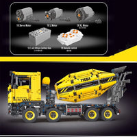 Thumbnail for Building Blocks Tech MOC APP Mechanical RC Mixer Truck Bricks Toys T4005 - 5