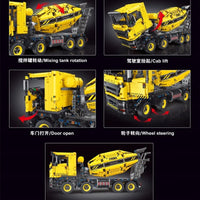 Thumbnail for Building Blocks Tech MOC APP Mechanical RC Mixer Truck Bricks Toys T4005 - 6