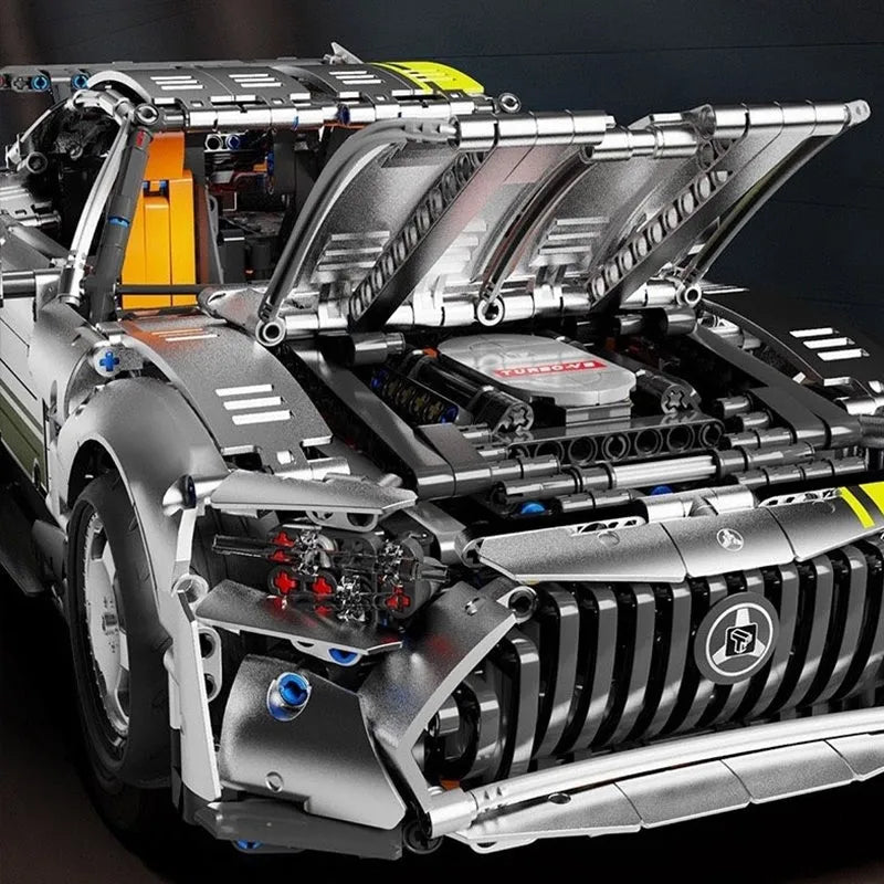 Building Blocks Tech MOC APP RC AMG GT Super Racing Car Bricks Toys T5035 Construction Set Toys - 11