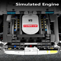 Thumbnail for Building Blocks Tech MOC APP RC AMG GT Super Racing Car Bricks Toys T5035 Construction Set Toys - 4