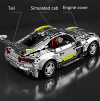 Thumbnail for Building Blocks Tech MOC APP RC AMG GT Super Racing Car Bricks Toys T5035 - 6