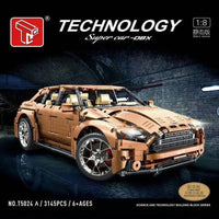 Thumbnail for Building Blocks Tech MOC Aston Martin DBX Racing Car Bricks Toys T5024A - 10
