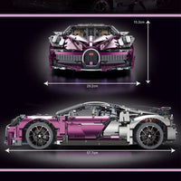 Thumbnail for Building Blocks Tech MOC Bugatti Divo Racing Car Bricks Toys T5004A - 5
