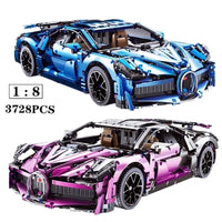 Thumbnail for Building Blocks Tech MOC Bugatti Divo Racing Car Bricks Toys T5004A - 4
