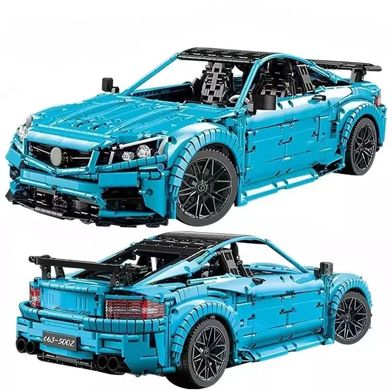 Building Blocks Tech MOC C63 AMG Racing Car Bricks Toy T5002 Construction Set Toys - 1