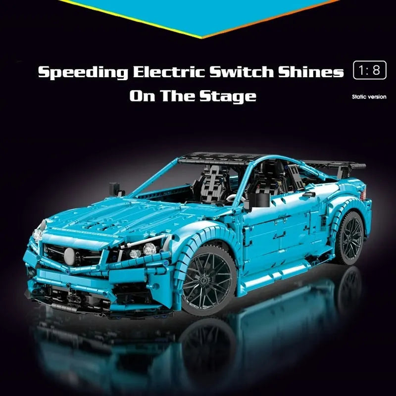 Building Blocks Tech MOC C63 AMG Racing Car Bricks Toy T5002 Construction Set Toys - 3