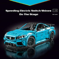 Thumbnail for Building Blocks Tech MOC C63 AMG Racing Car Bricks Toy T5002 Construction Set Toys - 3