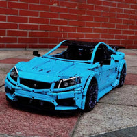 Thumbnail for Building Blocks Tech MOC C63 AMG Racing Car Bricks Toy T5002 Construction Set Toys - 9