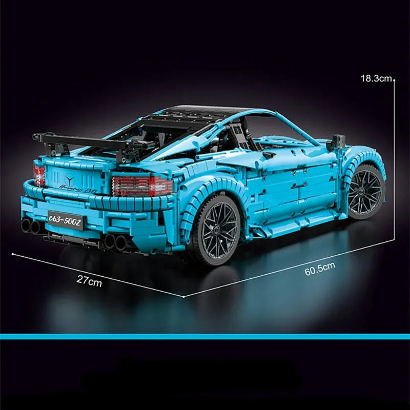 Building Blocks Tech MOC C63 AMG Racing Car Bricks Toy T5002 Construction Set Toys - 7