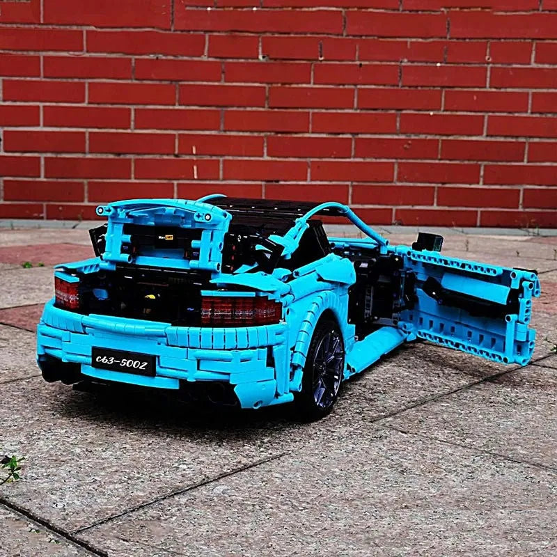 Building Blocks Tech MOC C63 AMG Racing Car Bricks Toy T5002 Construction Set Toys - 11