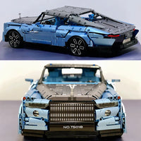 Thumbnail for Building Blocks Tech MOC Classic RR Boat Tail Luxury Car Bricks Toy T5018 - 4