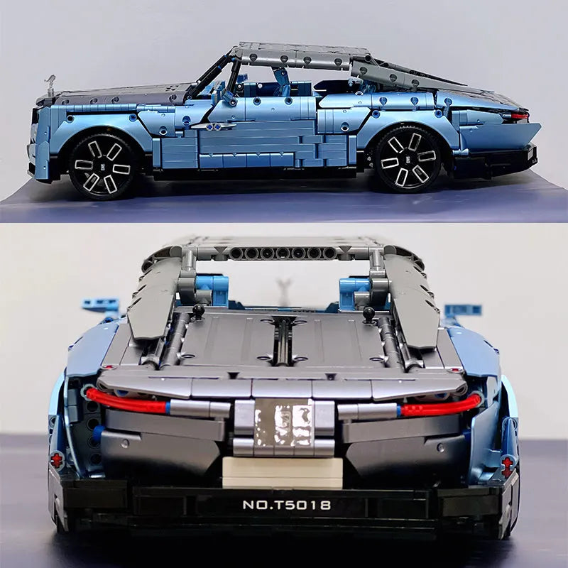 Building Blocks Tech MOC Classic RR Boat Tail Luxury Car Bricks Toy T5018 - 3