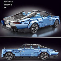 Thumbnail for Building Blocks Tech MOC Classic RR Boat Tail Luxury Car Bricks Toy T5018 - 6