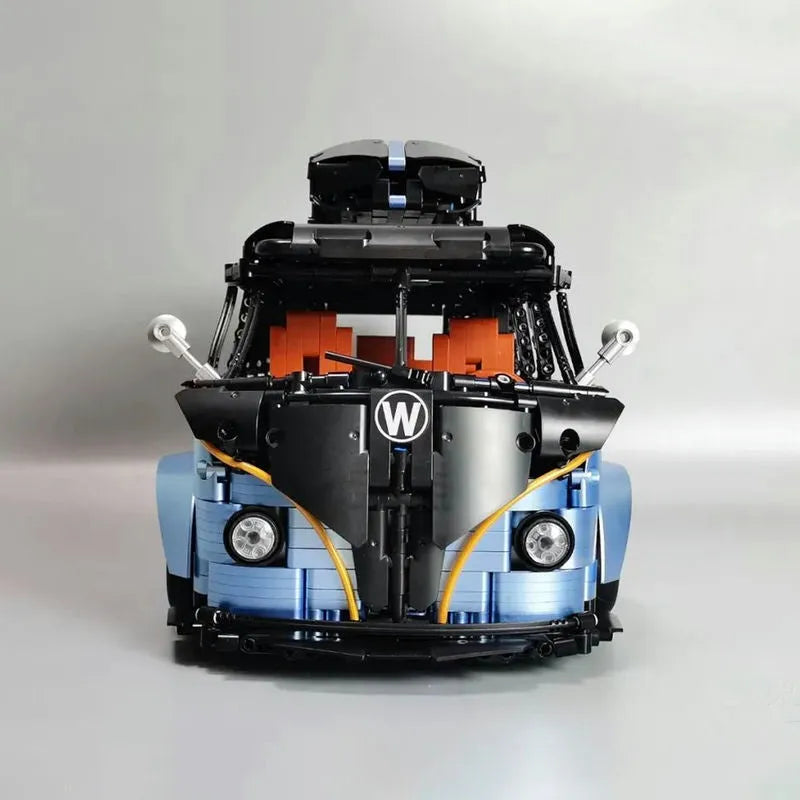 Building Blocks Tech MOC Electroplated Camper Bus Van Bricks Toy T5022A Construction Set Toys - 12
