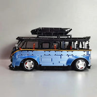 Thumbnail for Building Blocks Tech MOC Electroplated Camper Bus Van Bricks Toy T5022A Construction Set Toys - 8