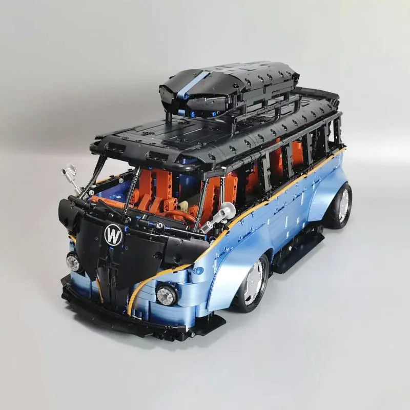 Tech MOC T5022A Camper Bus Bricks Toy for Builders