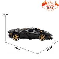 Thumbnail for Building Blocks Tech MOC Ferrari Daytona SP3 Supercar Bricks Toys 006-1 - 6