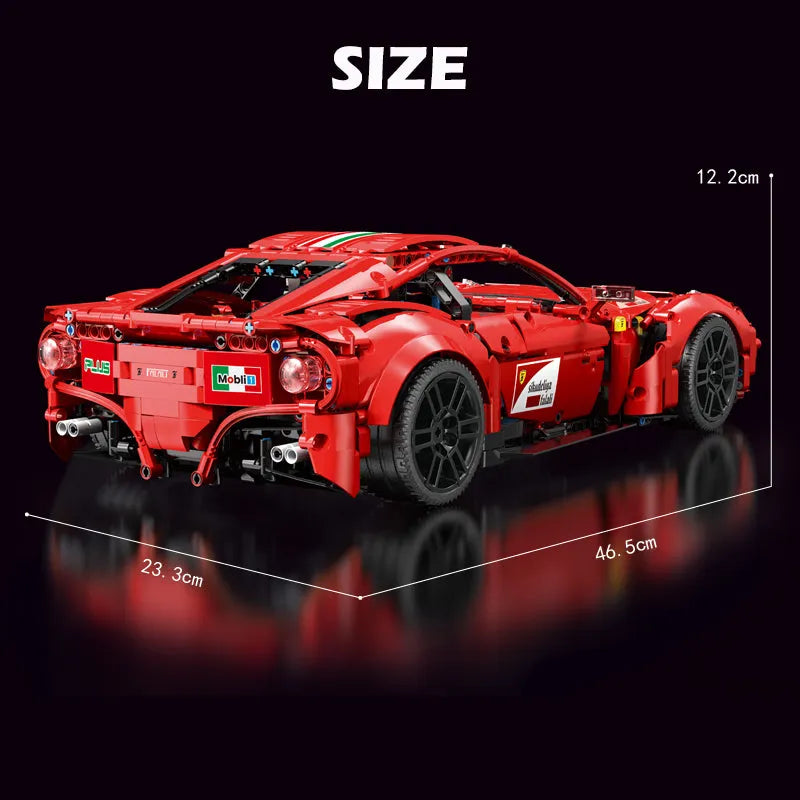 Building Blocks Tech MOC Ferrari F12 Berlinetta Sports Car Bricks Toy T5001 - 5