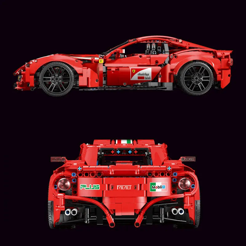 Building Blocks Tech MOC Ferrari F12 Berlinetta Sports Car Bricks Toy T5001 - 7