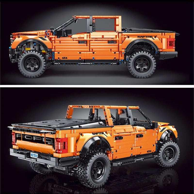 Building Blocks Tech MOC Ford F - 150 Raptor Pickup Truck Bricks Toys T5014 - 5