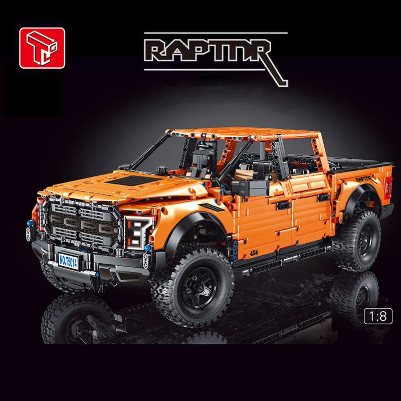Construction Raptor Tech MOC Ford F-150 Raptor Pickup Truck Bricks