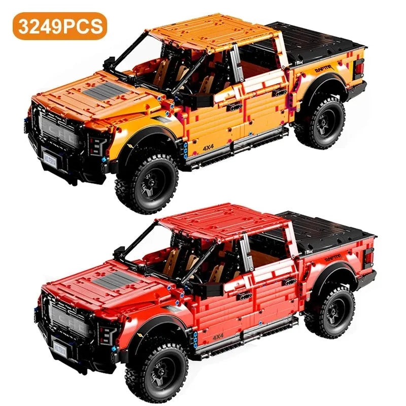 Building Blocks Tech MOC Ford F-150 Raptor Pickup Truck Bricks Toys T5014 - 9