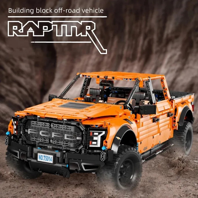 Building Blocks Tech MOC Ford F - 150 Raptor Pickup Truck Bricks Toys T5014 - 2
