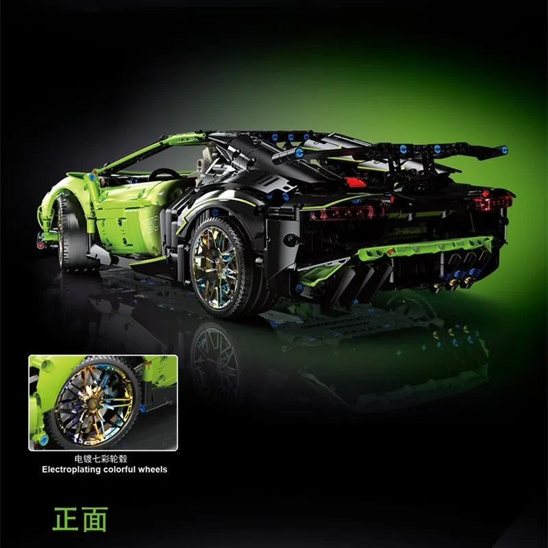Building Blocks Tech MOC Green Concept Sports Car Bricks Toys T5028 Construction Set Toys - 4