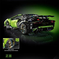 Thumbnail for Building Blocks Tech MOC Green Concept Sports Car Bricks Toys T5028 - 4