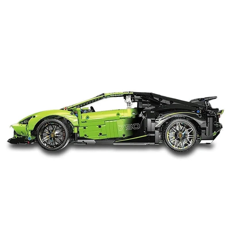 Building Blocks Tech MOC Green Concept Sports Car Bricks Toys T5028 - 9