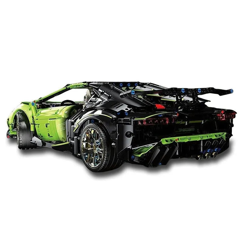 Building Blocks Tech MOC Green Concept Sports Car Bricks Toys T5028 - 8
